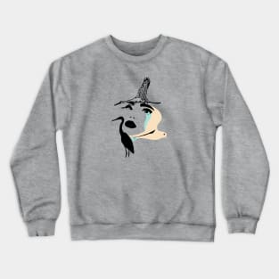 Minimalist Bird Lady - Bird Lover Crewneck Sweatshirt